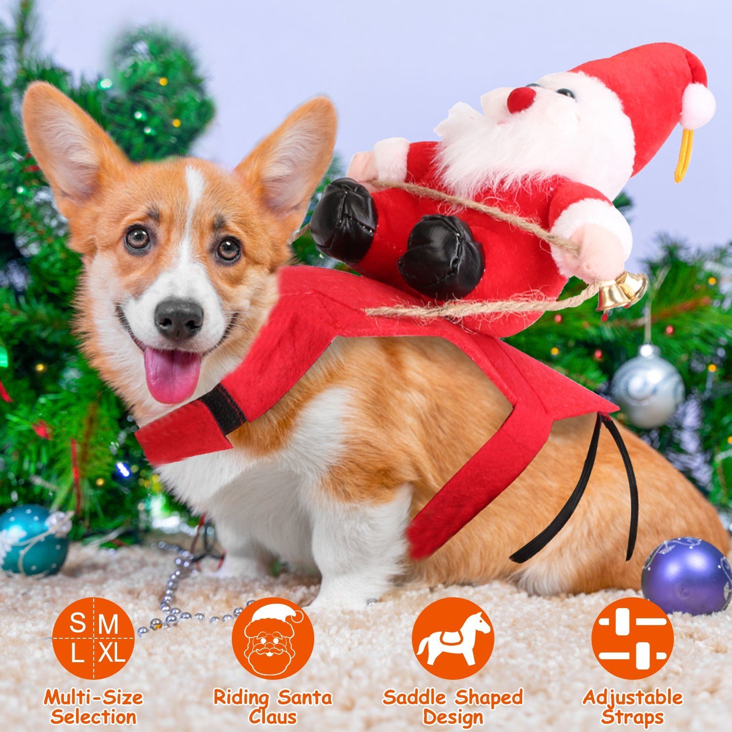 Santa Claus Pet Christmas Costume - Image 5