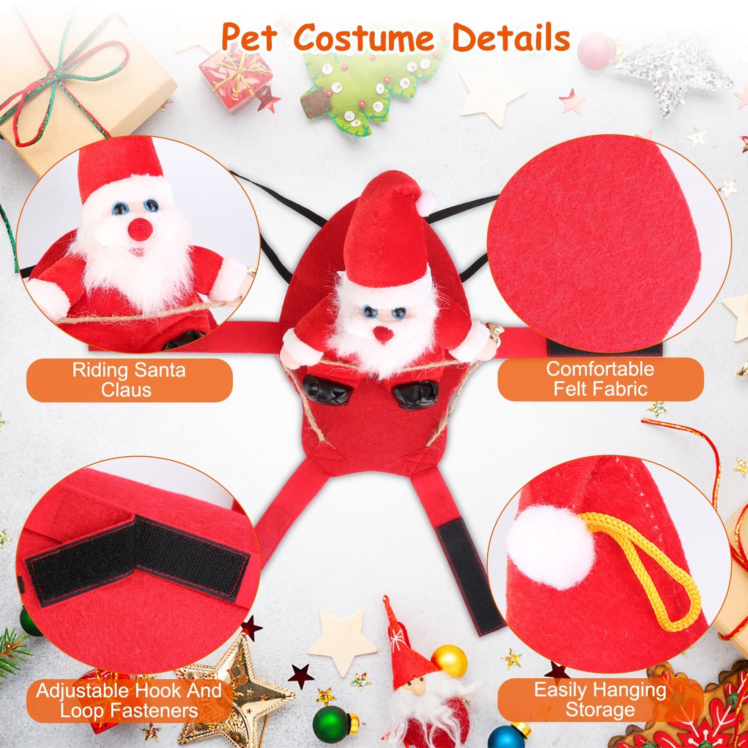 Santa Claus Pet Christmas Costume - Image 4