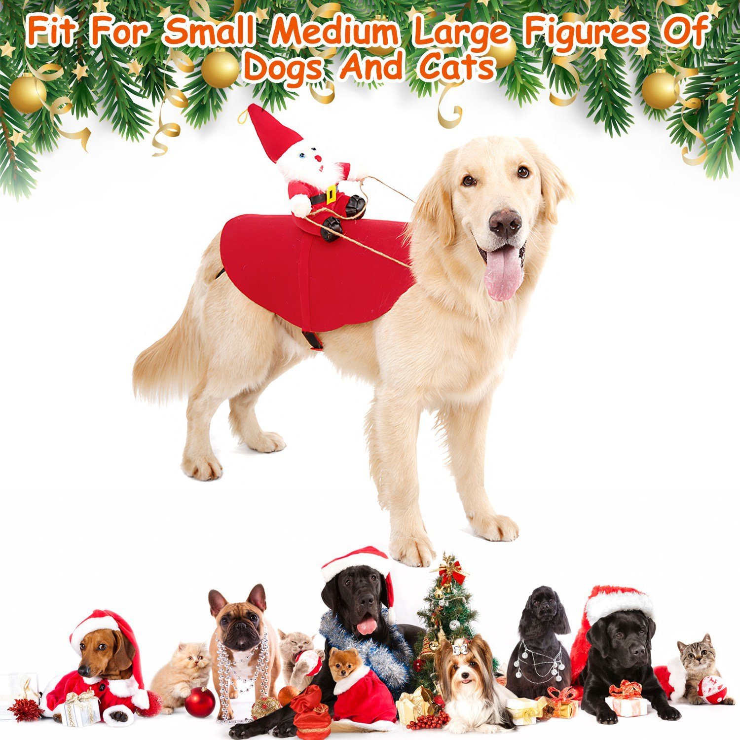 Santa Claus Pet Christmas Costume - Image 9